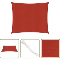 The Living Store Sonnensegel 160 g/m² Rot 2x2,5 m HDPE