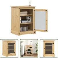 The Living Store Medienschrank Corona 60x50x82 cm Massivholz Kiefer