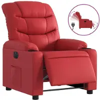 Syfax Relaxsessel Elektrisch Rot Kunstleder