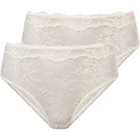 Dorina Slip "ORIGINS", Damen, Gr. M, beige (ivory), Spitze, Obermaterial: 85% Polyamid, 15% Elasthan, unifarben, körpernah, Unterhosen Slip, mit Spitze, hoher Beinausschnitt