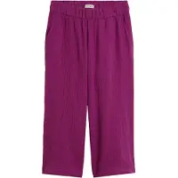Bonprix Marlene-Hose aus reiner Baumwolle, weites Musselin-Material, Loose Fit Passform