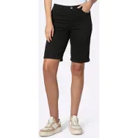 HEINE Jeansshorts , Damen, Gr. 42, Normalgrößen, schwarz, 98% Baumwolle, 2% Elasthan, unifarben, kurz, Jeans Jeansshorts
