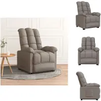 vidaXL Relaxsessel Taupe Stoff - Sessel