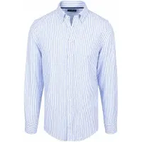 Steppin' Out Hemd Linen Cotton Streifen Blau