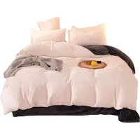 Mormark Bettwäsche Set 200x230cm, Matratzenbezug 230x250cm, Kissenbezug 48x74cm