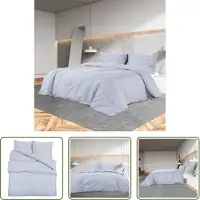 The Living Store Bettwäsche-Set Grau 200x220 cm Leichte Mikrofaser