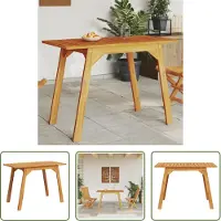 The Living Store Garten-Esstisch 110x56x75 cm Massivholz Akazie