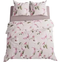 MARKIZETA HOME Bettwäsche, Baumwollsatin, hohe Qualität 200x220 Magnolia Rosa Blumen
