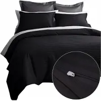 Darymex Baumwoll-Satin Bettwäsche 140x200 gestreift glatt