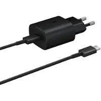 Samsung 25W Ep-Ta800Ebe Usb-C Ladegerät mit Kabel Ep-Da705Bbe Usb-C / Usb-C Replacement Pack - Schwarz