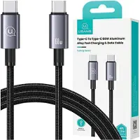 Usams USB-C auf USB-C Kabel 60W 1,2m Schnellladekabel Stahl/Angelaufen SJ661USB01 (US-SJ661)