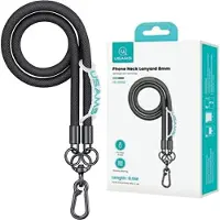 Usams Universal Telefon Lanyard 1.2M Schwarz/Schwarz Zb282Gs01 (Us-Zb282)