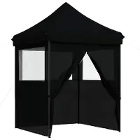 vidaXL Partyzelt 200 x 200 x 306 cm Schwarz Oxford-Stoff