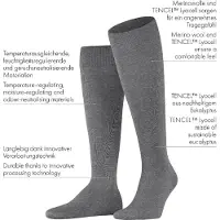 Falke ClimaWool Herren Kniestrümpfe, 45-46, Grün, Uni, Wolle