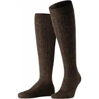 Falke Teppich im Schuh Herren Kniestrümpfe, 39-40, Braun, Uni, Schurwolle