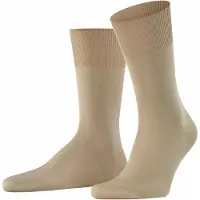 Falke Firenze Herren Socken, 45-46, Beige, Uni, Baumwolle