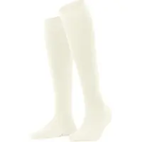 Falke Softmerino Damen Kniestrümpfe, 37-38, Weiß, Uni, Schurwolle