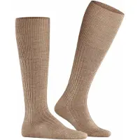 Falke Bristol Pure Herren Kniestrümpfe, 41-42, Braun, Uni, Schurwolle