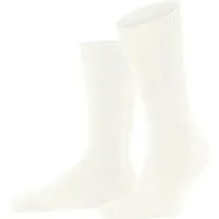 Falke Lhasa Rib Herren Socken, 39-42, Weiß, Uni, Wolle