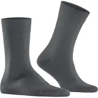 Falke Stabilizing Wool Everyday Herren Socken, 43-44, Grau, Uni, Schurwolle