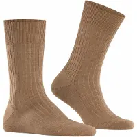 Falke Bristol Pure Herren Socken, 41-42, Braun, Uni, Schurwolle