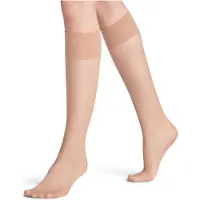 Falke Pure Matt 20 DEN Damen Kniestrümpfe, 39-42, Beige, Uni