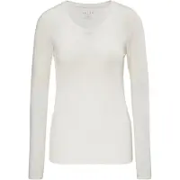 Falke Langarmshirt "Daily ClimaWool", Kinder, Gr. XXL, weiß (off, weiß (2040)), Shirts Langarmshirt
