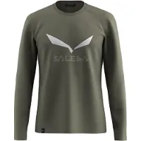 Salewa - Solidlogo Dry L/S Tee - Longsleeve Gr M oliv