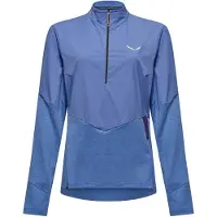 Salewa - Women's Pedroc Dry Wind HZ Tee - Longsleeve Gr 38 blau