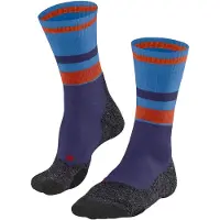 Falke TK2 Explore Compression Damen Wandersocken, 35-36, Blau, Schurwolle