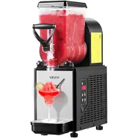 Vevor Slush-Eis-Maschine 6 L, Gewerbeliche Eismaschine mit Selbstreinigungsfunktion, Margarita-Maschine für Restaurants Bars und Partys, Slushy Machine Geeignet für Slush-Eis Margaritas Milchshakes