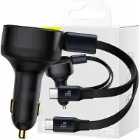Baseus Enjoyment Autoladegerät mit USB-C-Kabeln, 33 W (Schwarz)