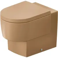 Duravit Balcoon Stand-WC, Back to wall, Rimless, inklusive Befestigung, Abgang waagerecht, 207109AM00, Farbe: Clay terra Matt