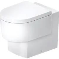 Duravit Balcoon Stand-WC, Back to wall, Rimless, inklusive Befestigung, Abgang waagerecht, 207109AA00, Farbe: Weiß Hochglanz