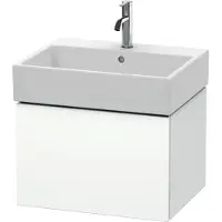 Duravit L-Cube Waschtischunterbau wandhängend, 1 Auszug, 584x394x459mm, LC617501818, Farbe: Weiß Matt Dekor