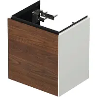 Duravit White Tulip, Waschtischunterbau wandhängend, Breite 384 x Tiefe 298mm, mit 1x Tür Anschlag rechts, mit Tip-on Technik, WT4240R7736, Farbe: Korpus: Weiß Seidenmatt, Front: Amerikanischer