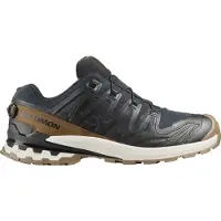 Salomon Trailrunningschuh "XA PRO 3D V9 GORE-TEX LIFELONG M", Herren, Gr. 49, braun (schwarz, coyote braun, vanilla ice), Leder, Synthetik, Schuhe Trailrunningschuh, wasserdicht