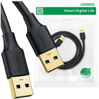 UGREEN 10371, 2 m, USB A, USB A, USB 3.2 Gen 1 (3.1 Gen 1), 5 Gbit/s, Schwarz, Grau