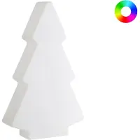 Beliani LED-Stehlampe für den Outdoor-Bereich weiß Kunststoff RGB-Beleuchtung IP54 Weihnachtsbaumform modernes Design dekoratives Gartenzubehör