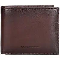 Momo Design Herrengeldbörse Echtleder Schwarz Kompakt 12x9,7 cm Black B UNICA MO-06PR-BLACK