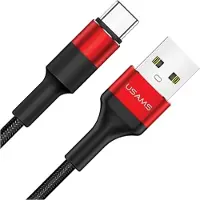 Usams Geflochtenes Kabel U5 2A USB-C rot/rot 1,2 m SJ221TC02 (US-SJ221)