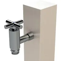 G. Eichenwald GmbH & Co. KG Wasserzapfsäule 80x80 eckig Kaltwasser Edelstahl V2A geschliffen