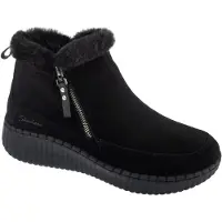 SKECHERS 1100000002199 "WILSHIRE BLVD-FRESH ZIP", Damen, Gr. 38, schwarz (schwarz, uni), Veloursleder, Schuhe 1100000002199, Boots mit Reißverschluss