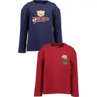 Blue Seven Langarmshirt "2er Pack Langarmshirts", Mädchen, Gr. 104, bunt (m001, multipack 1), 100% Baumwolle, normal, Rundhals, Shirts Langarmshirt