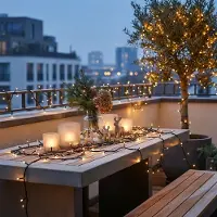 Spetebo LED Lichterkette 120 LED warmweiß 9 m mit Timer - Weihnachtsdeko Innen Außen