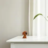 Markenlos Wackelnde Hundefiguren aus Kunstharz im 2er-Pack zur Dekoration | Autozubehör für den Innenraum mit niedlichem, kreativem Design und einfacher Aufstellung
