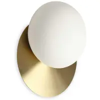 Ideal Lux Zeitgenössische Wandleuchte Ninfea Metall Messing 1 Licht Gx53 9W 3000K Warmes Licht