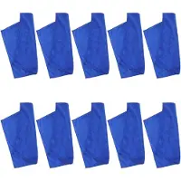Markenlos 10 Stück blaue Mikrofasertücher zum Waschen und Trocknen von Fahrzeugen, reißfest und platzsparend zu verstauen