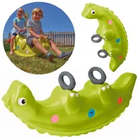 BIG Wippe "Sammy Rocker, grün", grün, Wippen, KinderB:120cm H:49cm T:35cm, Kunststoff, Wippe, Made in Germany, B:120cm H:49cm T:35cm