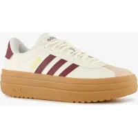 Adidas Plateausneaker SPORTSWEAR "VL COURT BOLD", Damen, Gr. 38, weiß (sanftes weiß, shadow rot, crystal sand), Leder, Synthetik, Schuhe Plateausneaker